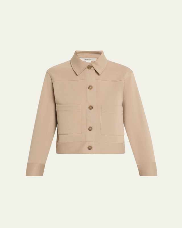 Cropped Patch Pocket Jacket